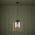 Eglo 39695 - riippuvalaisin johdolla CAMINATA 1xE27/40W/230V musta/kultainen