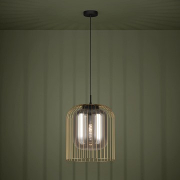 Eglo 39695 - riippuvalaisin johdolla CAMINATA 1xE27/40W/230V musta/kultainen