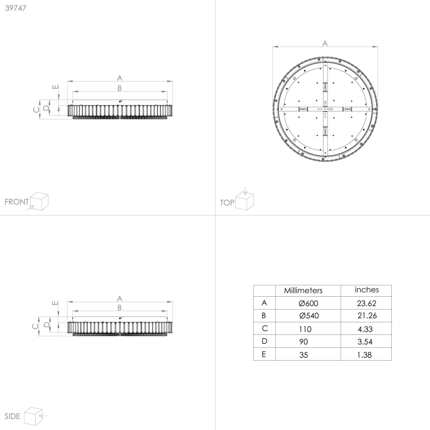 Eglo - Himmennettävä LED-kattovalaisin LED/52,4W/230V