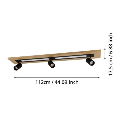 Eglo - LED-kohdevalaisin 2xLED / 12W / 230V + 3xGU10 / 4,5W