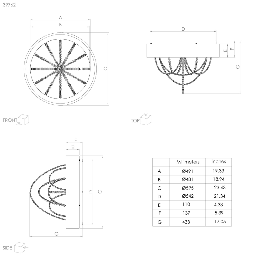 Eglo - LED-himmennettävä kattovalaisin LED / 34W / 230V + kaukosäädin