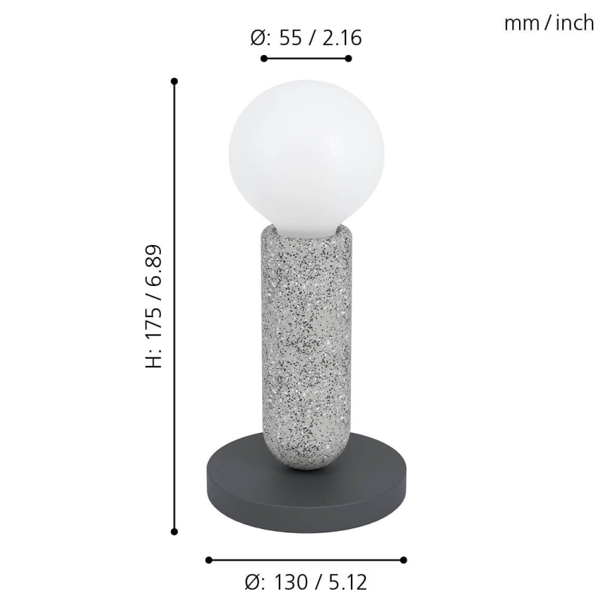 Eglo 39835 - Pöytävalaisin GIACONECCHIA 1xE27/40W/230V