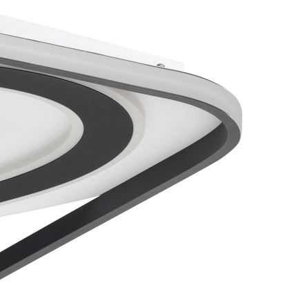 Eglo - Himmennettävä LED-kattovalaisin LED/28W/230V+LED/13W+ LED/2,8W 3000-6500K musta + kauko-ohjaus