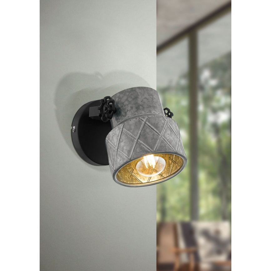 Eglo 39868 - Seinävalaisin HILCOTT 1xE27/40W/230V