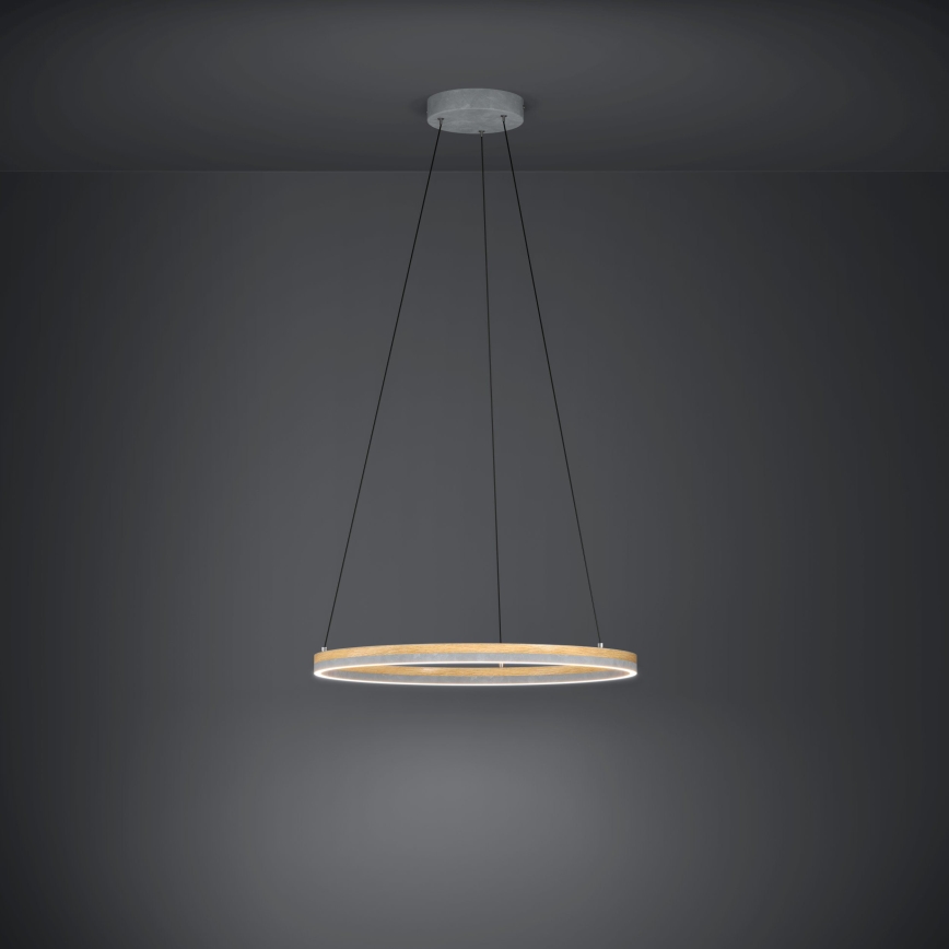 Eglo - Himmennettävä LED-kattokruunu johdossa LED/36W/230V 3000K harmaa/tammi