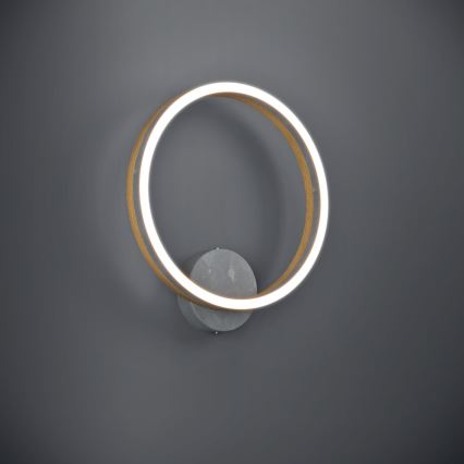 Eglo - LED-seinävalaisin LED/12W/230V 3000K harmaa/tammi