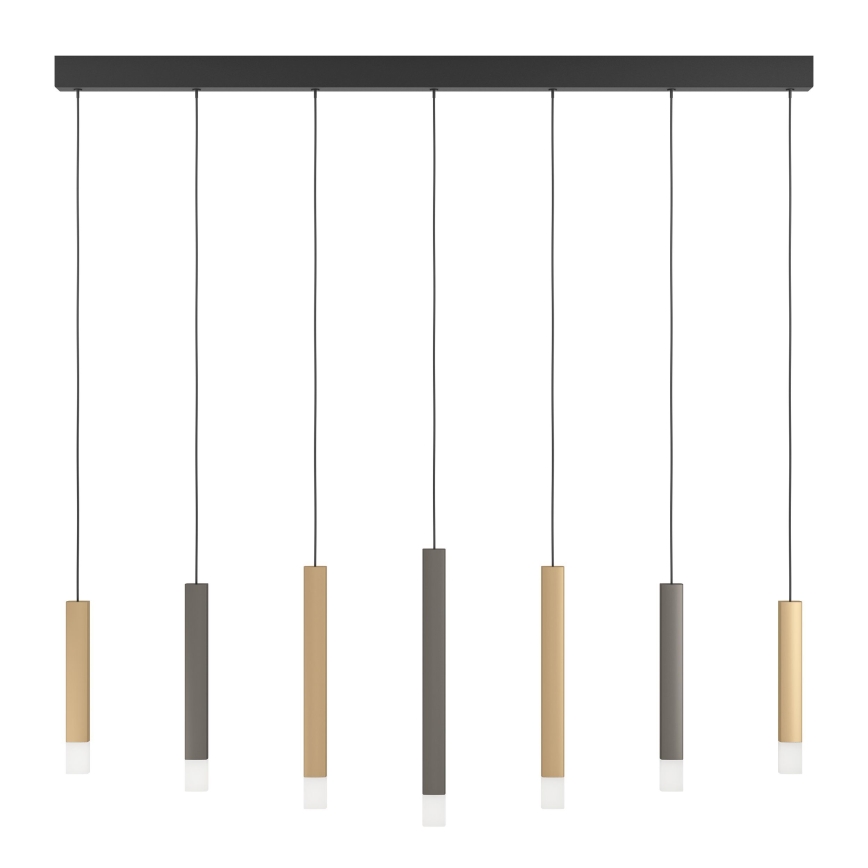 Eglo - Himmennettävä LED-kattokruunu johdossa 7xLED/3,1W/230V 3000K antrasiitti/kulta