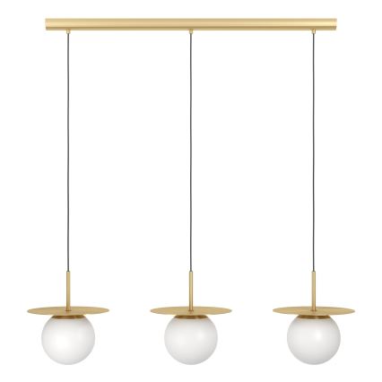 Eglo - Kattokruunu johdossa 3xE27/40W/230V kulta