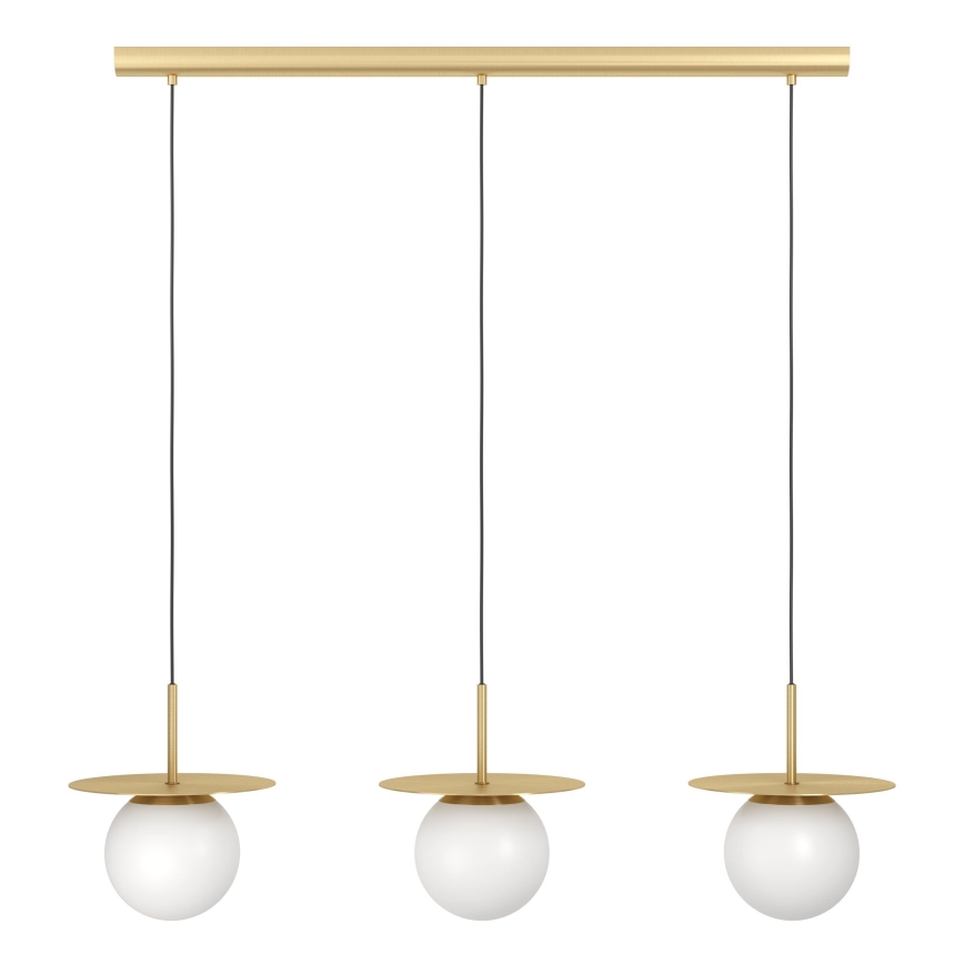 Eglo - Kattokruunu johdossa 3xE27/40W/230V kulta