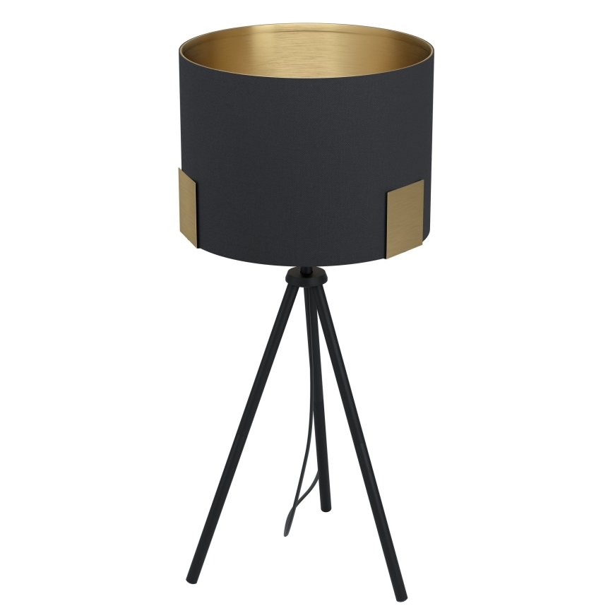 Eglo - Pöytävalaisin 1xE27/40W/230V musta/kulta