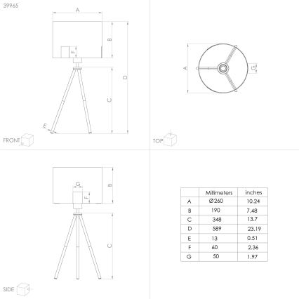 Eglo - Pöytävalaisin 1xE27/40W/230V musta/kulta