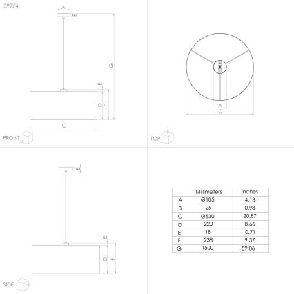 Eglo - Kattokruunu johdossa 1xE27/40W/230V halkaisija 53 cm sininen/kulta