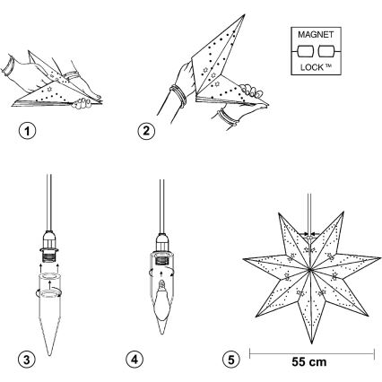 Eglo - Joulukoriste SENSY 1xE14/25W/230V 54 cm