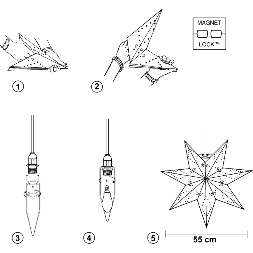 Eglo - Joulukoriste SENSY 1xE14/25W/230V 54 cm