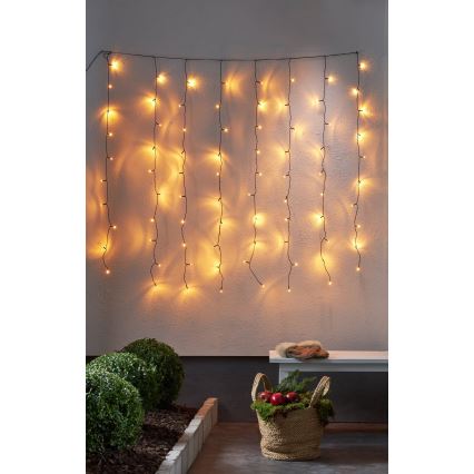 Eglo - LED valoverho ulkokäyttöön 80xLED 1,3m IP44 lämmin valkoinen