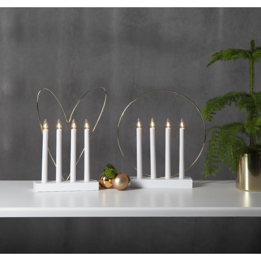 Eglo - Jouluinen kynttilänjalka 4xE10/3W/230V