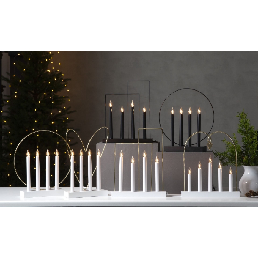 Eglo - Jouluinen kynttilänjalka 4xE10/3W/230V valkoinen