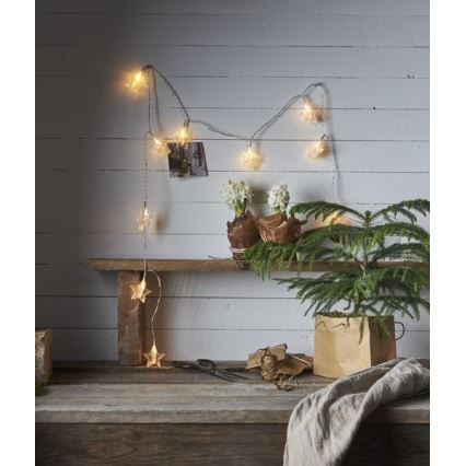 Eglo - LED-jouluketju 10xLED 2,1m lämmin valkoinen