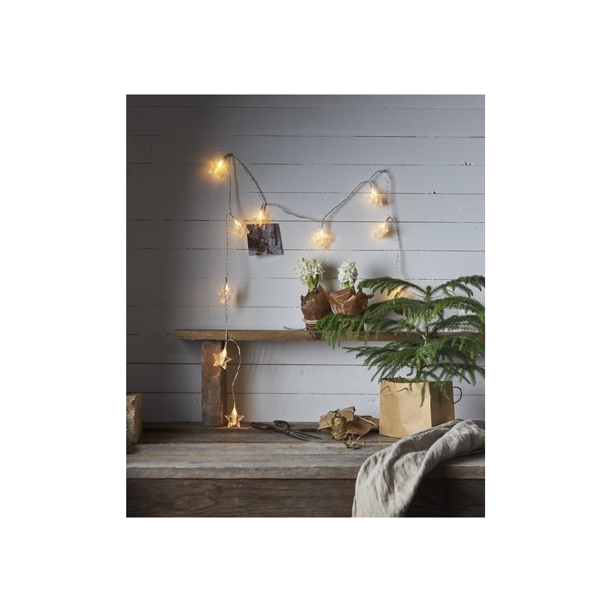 Eglo - LED-jouluketju 10xLED 2,1m lämmin valkoinen