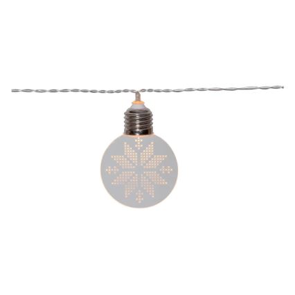 Eglo 411112 - LED jouluketju ORNAMENT 10xLED/3xAA 2,4m lämmin valkoinen