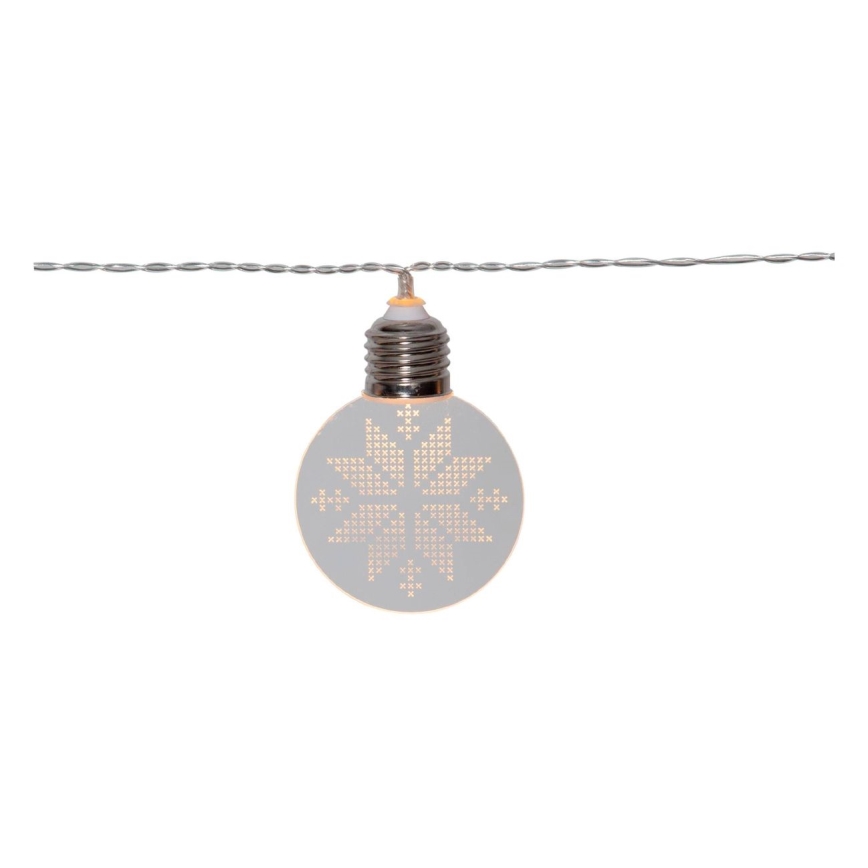 Eglo 411112 - LED jouluketju ORNAMENT 10xLED/3xAA 2,4m lämmin valkoinen
