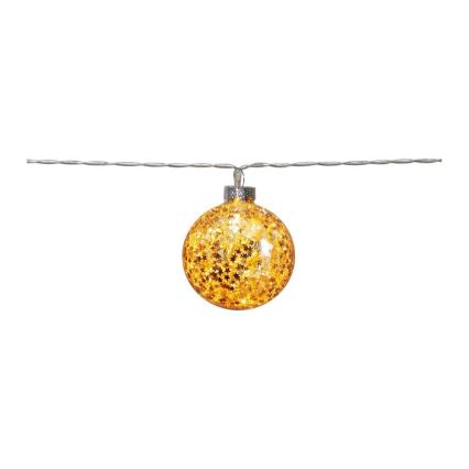 Eglo 411115 -  LED  valosarja GLITTER 10xLED/2xAA 1,65m lämmin valkoinen