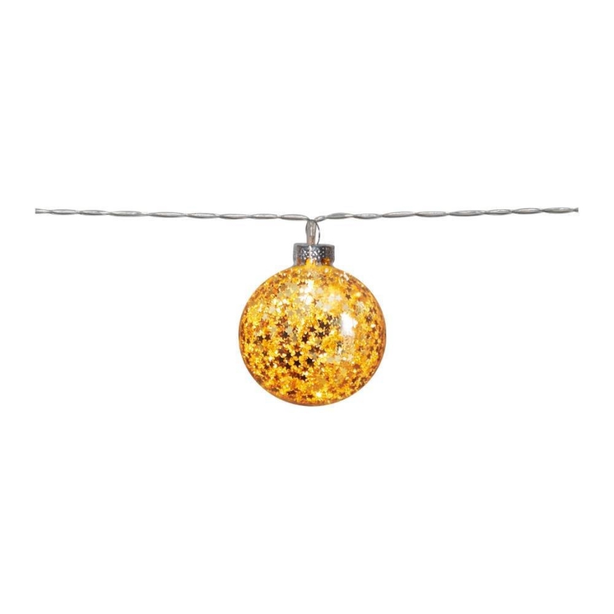 Eglo 411115 -  LED  valosarja GLITTER 10xLED/2xAA 1,65m lämmin valkoinen