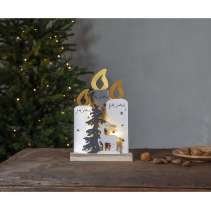 Eglo - LED-joulukoriste FAUNA 10xLED/0,03W/2xAA