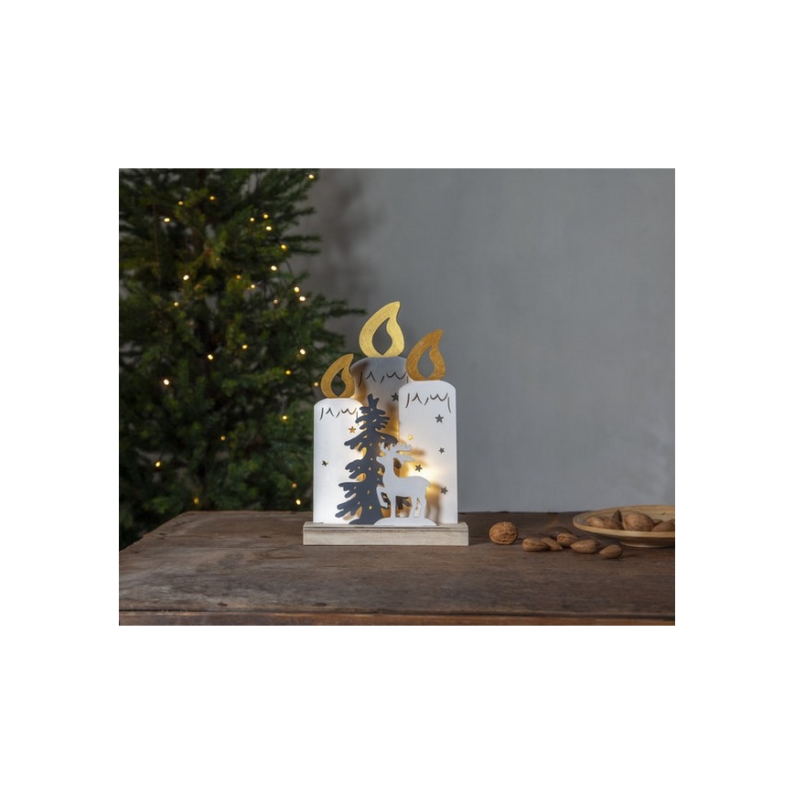 Eglo - LED-joulukoriste FAUNA 10xLED/0,03W/2xAA