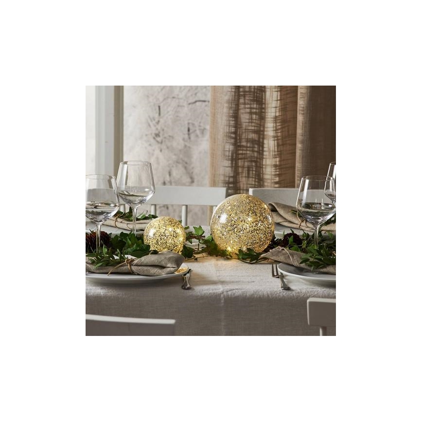 Eglo 411345 - LED-joulukoriste STAR FALL 10xLED/2xAA halkaisija 10 cm hopea