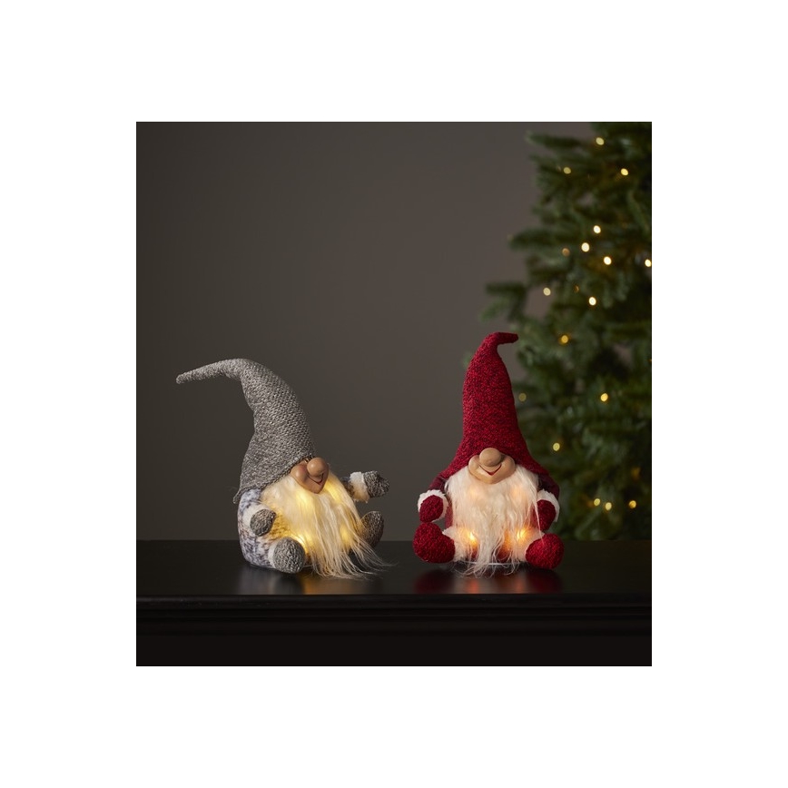 Eglo - LED-joulukoriste 4xLED/0,06W/3xAA harmaa