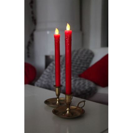 Eglo 411505 - Setti 2x LED-kynttilää PRESSE LED/1xAAA punainen