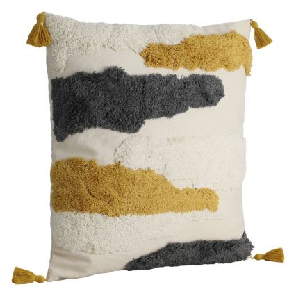 Eglo - Koristetyyny 45x45 cm keltainen/harmaa