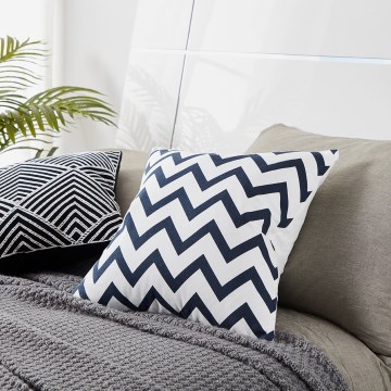 Eglo 420014 - Sisustustyyny CHEVERY 45x45 cm musta/valkoinen