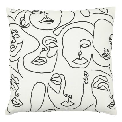Eglo - Koristetyyny 45x45 cm valkoinen/musta