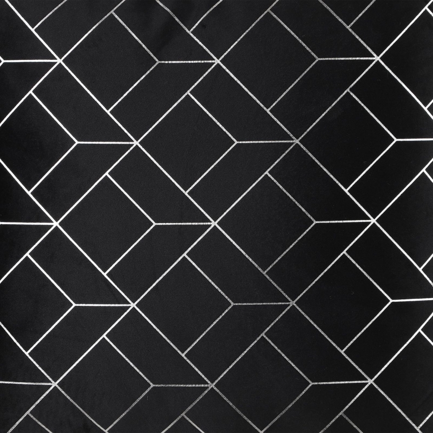 Eglo - Koristetyyny 45x45 cm musta/hopea