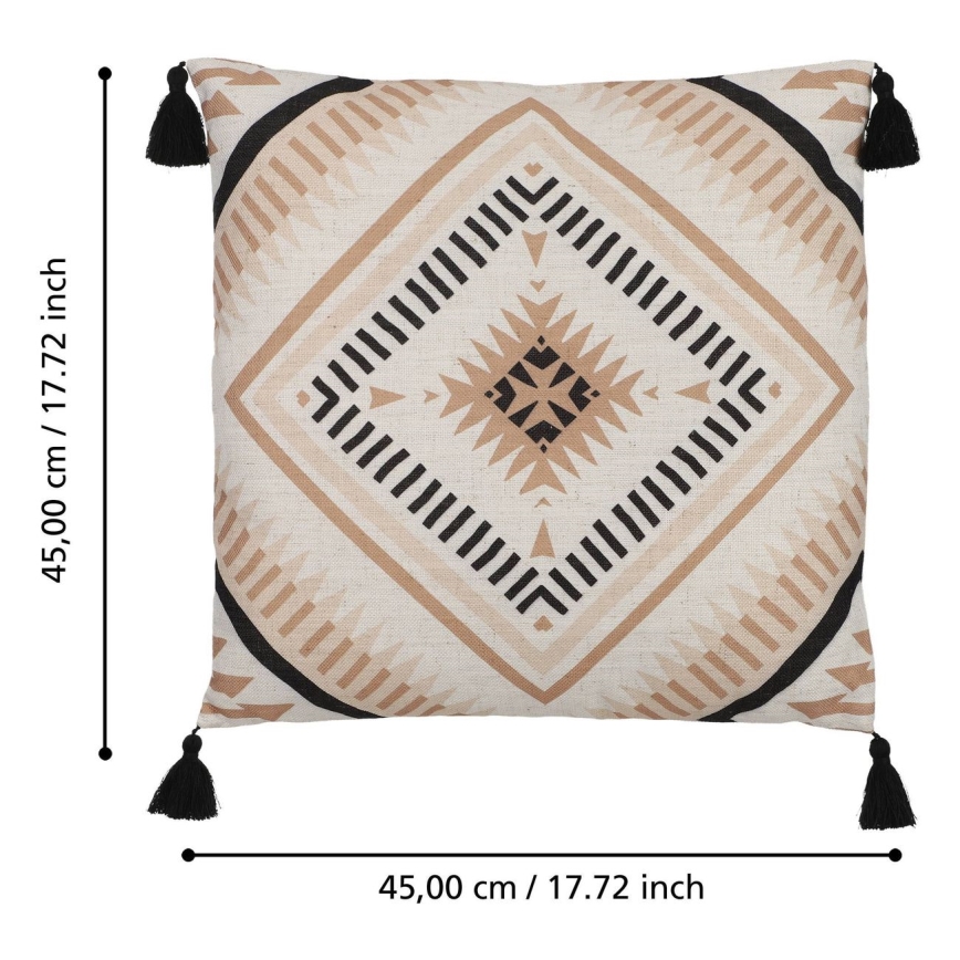 Eglo 420079 - Koristetyyny CHEVERY 45x45 cm beige/musta