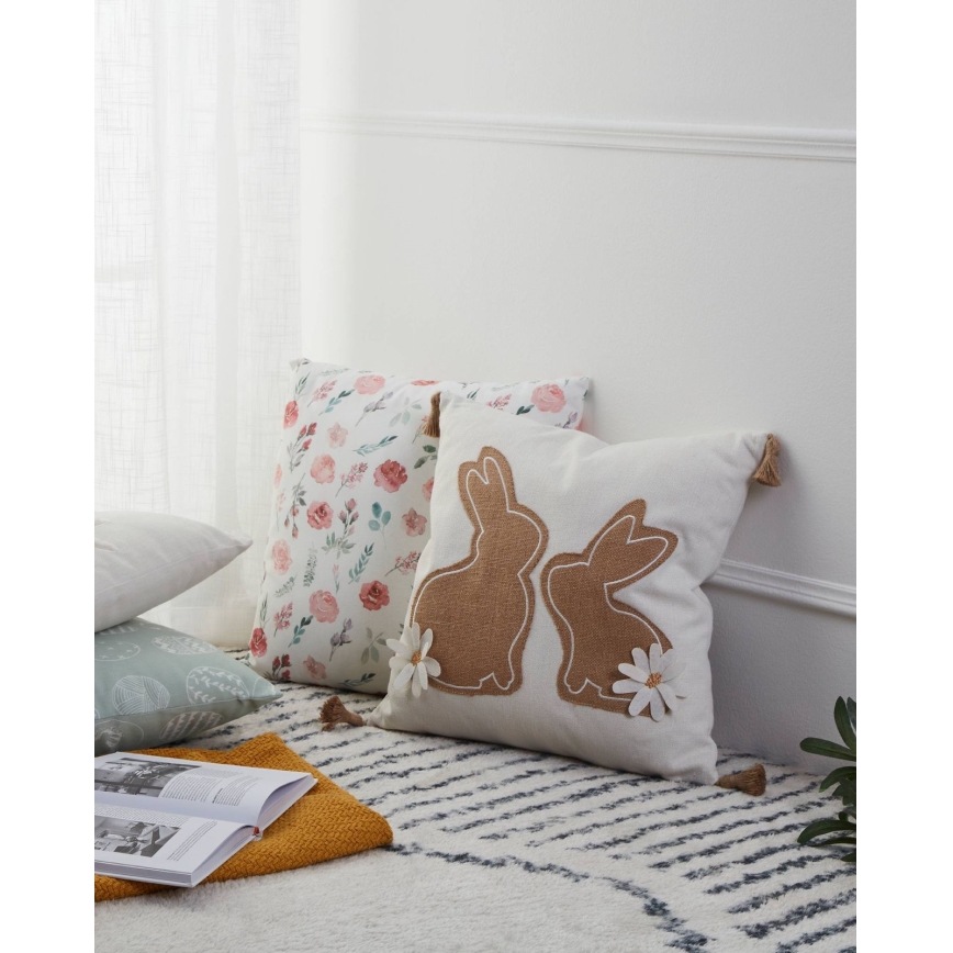 Eglo 420097 - Koristetyyny CHEVERY 45x45 cm beige/ruskea