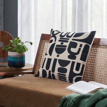 Eglo 420307 - Koristetyyny CHEVERY 45x45 cm kerma/musta