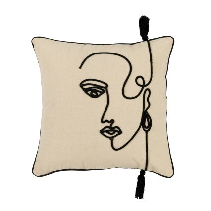 Eglo 420329 - Sisustustyyny CHEVERY 45x45 cm kerma/musta