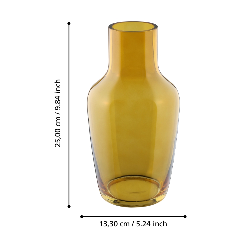 Eglo 421223 - Lasimaljakko SIRANANA 25x13,3 cm keltainen/savunharmaa
