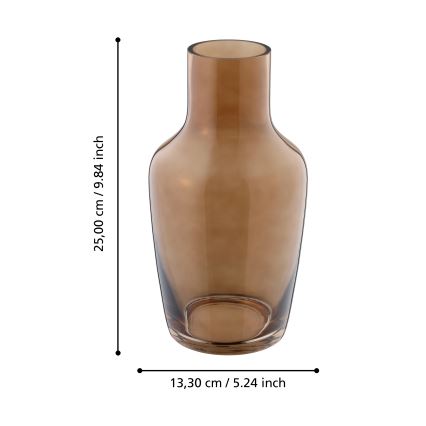Eglo 421224 - Lasimaljakko SIRANANA 25x13,3 cm ruskea/savunharmaa