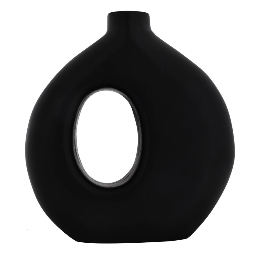 Eglo - Puinen maljakko 16,5x18 cm musta