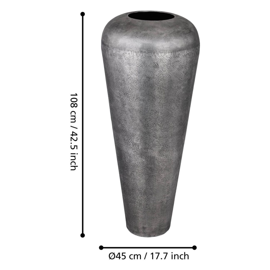 Eglo 421336 - Metallinen maljakko MIYAZAKI 108x45 cm harmaa