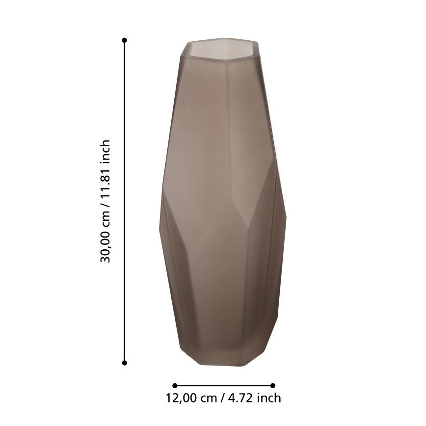 Eglo 421345 - Lasinen maljakko CLONONY 30x12 cm ruskea