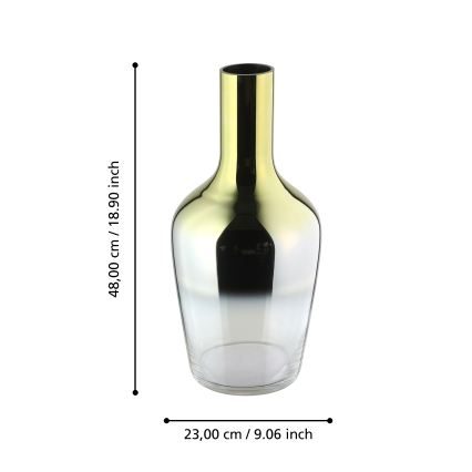 Eglo 421372 - Lasimaljakko SAMUNTAI 48x23 cm, kultainen