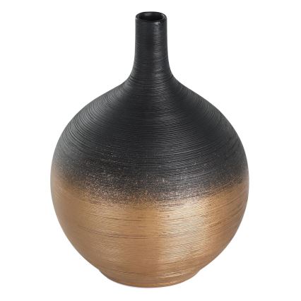 Eglo - Keraaminen vaasi 22x16 cm musta/kulta