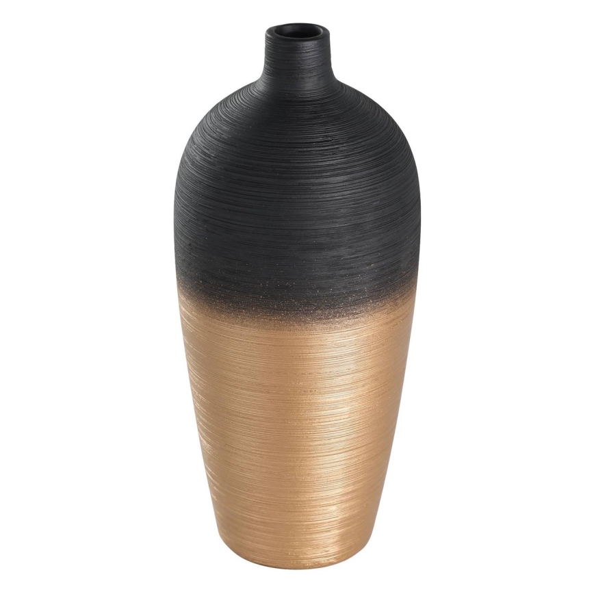 Eglo - Keraaminen vaasi 28x12,5 cm musta/kulta