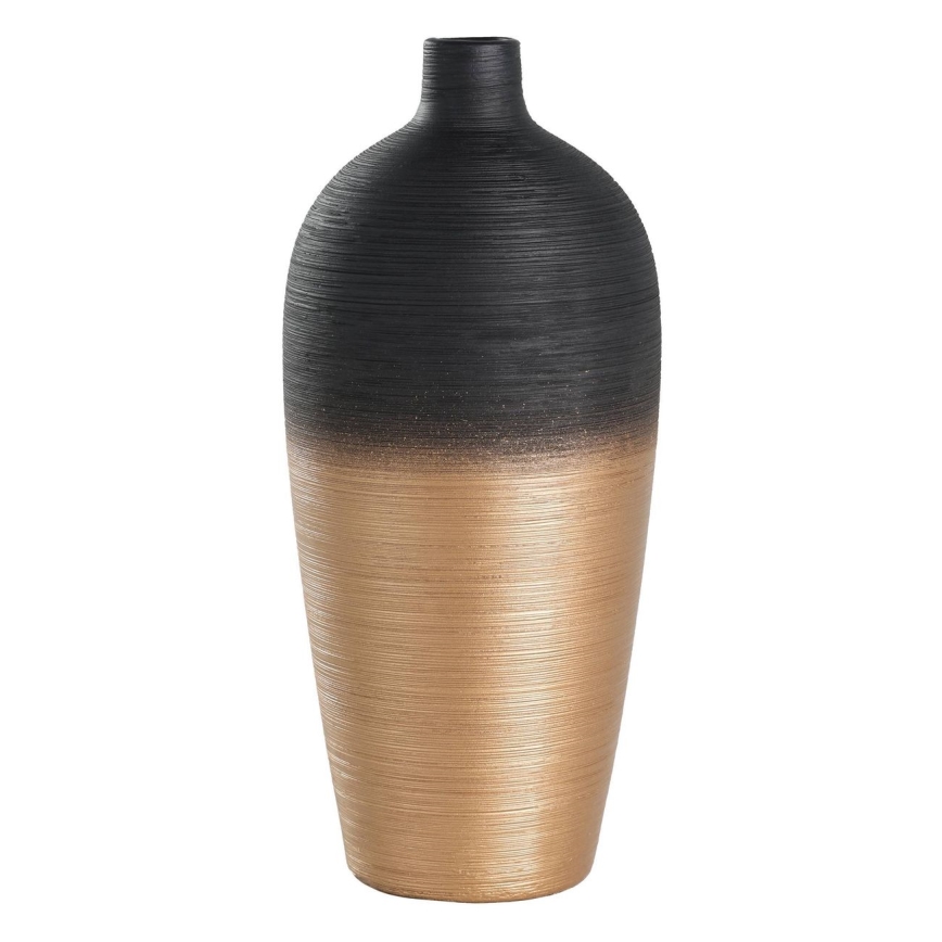 Eglo - Keraaminen vaasi 28x12,5 cm musta/kulta