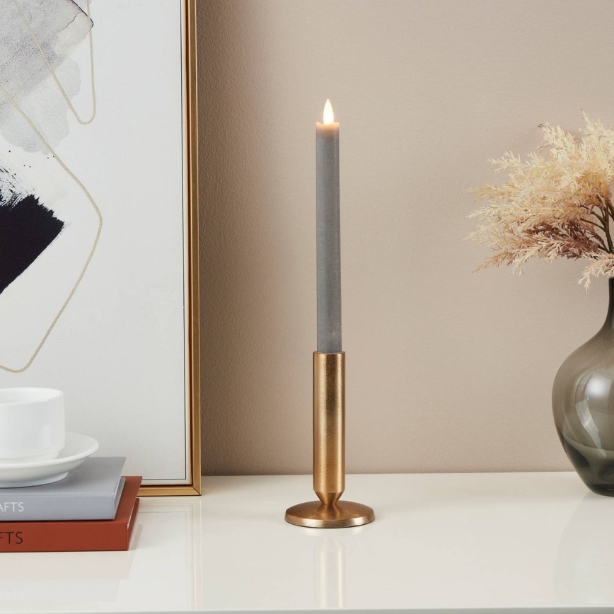 Eglo - SETTI 2x LED Kynttilä LED/1xAAA 24,5 cm harmaa